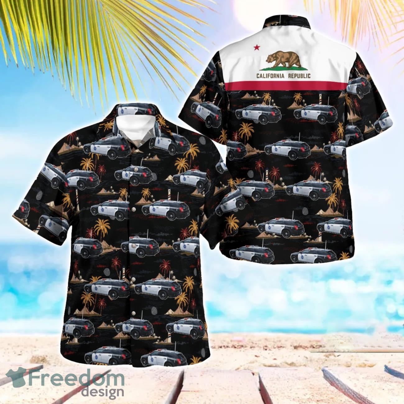 California San Francisco Police Car Hawaiian Shirt Button Summer Shirt California San Francisco Police Car Hawaiian Shirt Button Summer Shirt