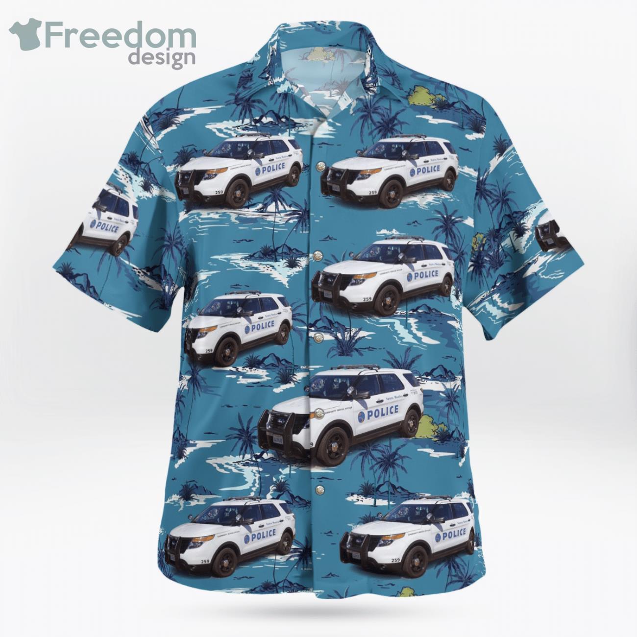 California-Santa-Monica-Police-Department-Ford-Police-Interceptor-Utility-Hawaiian-Shirt-1
