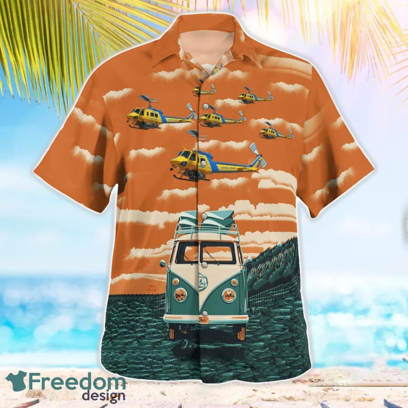 California-Ventura-County-Office-Bell-EH-1H-Helicopter-Hawaiian-Shirt-Button-Summer-Shirt-1