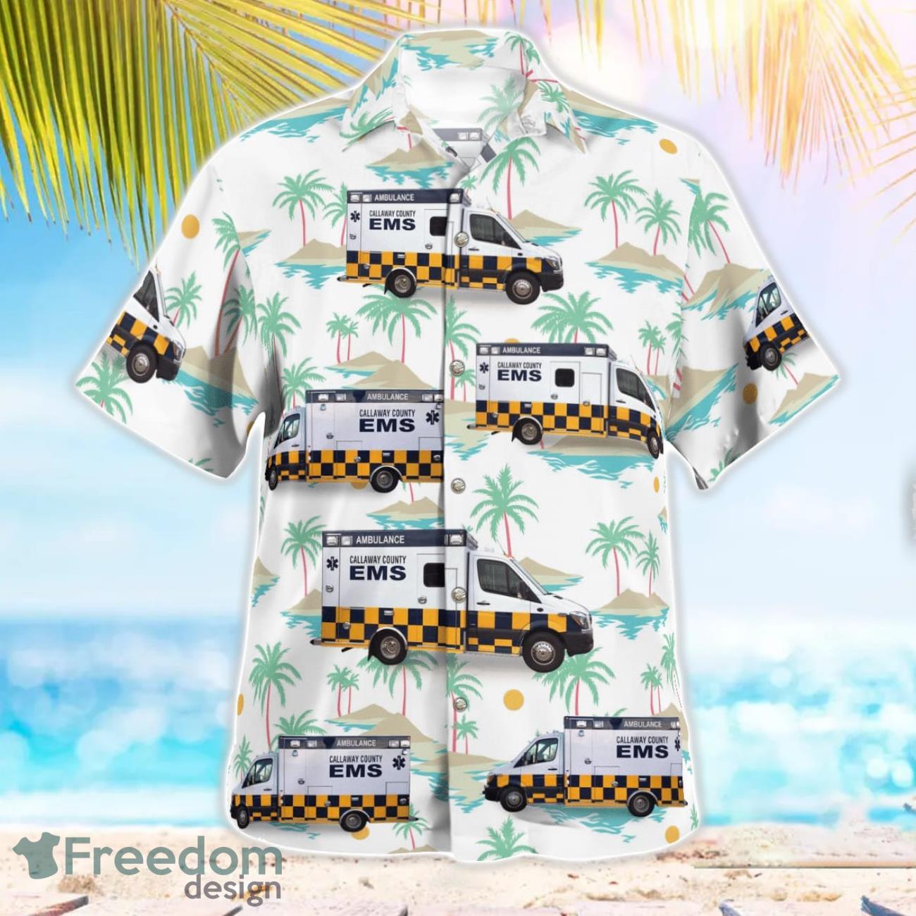 Callaway County EMS 3D Summer Aloha Hawaiian Shirt