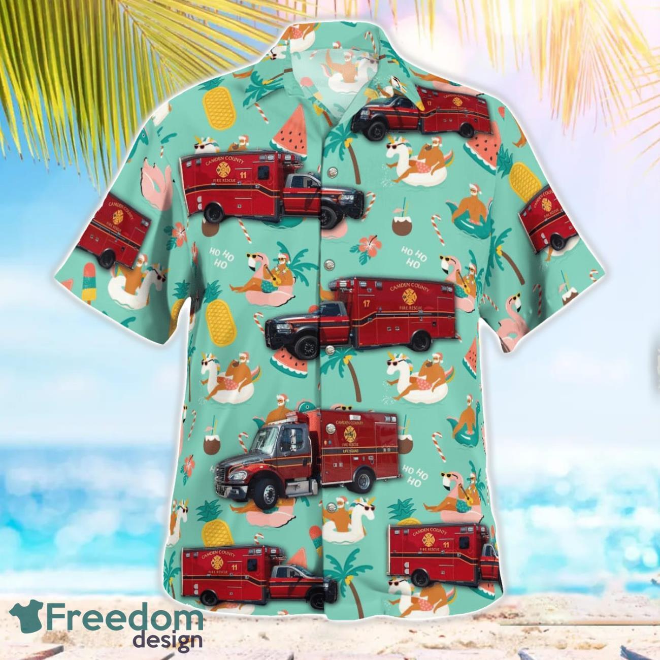 Camden County Fire Rescue Beach Hawaiian Shirt Summer Gift