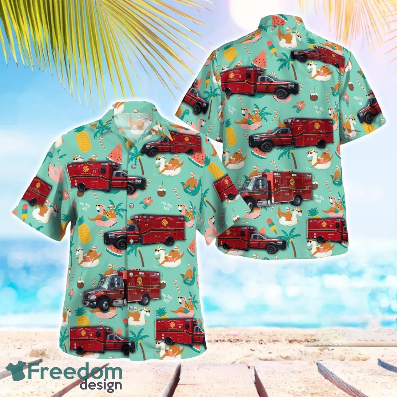 Camden County Fire Rescue Beach Hawaiian Shirt Summer Gift Camden County Fire Rescue Beach Hawaiian Shirt Summer Gift