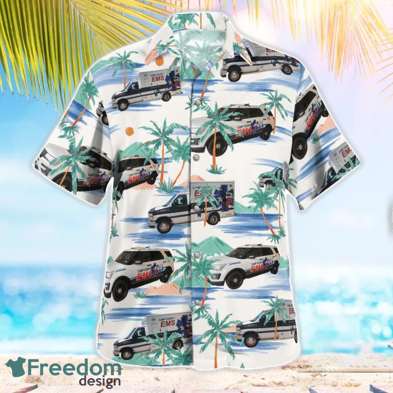 Camp County EMS Hawaiian Shirt Beach Summer Shirt