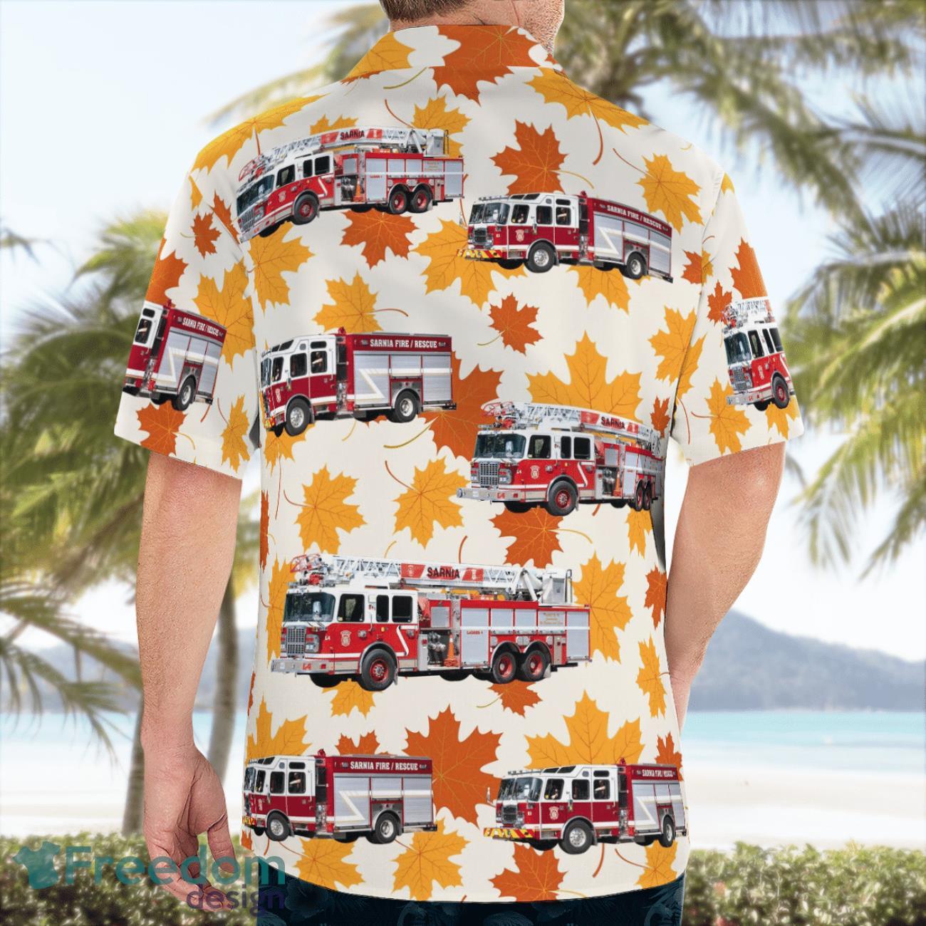 Sarnia Fire Rescue 3D Hawaiian Shirt Sarnia Fire Rescue 3D Hawaiian Shirt
