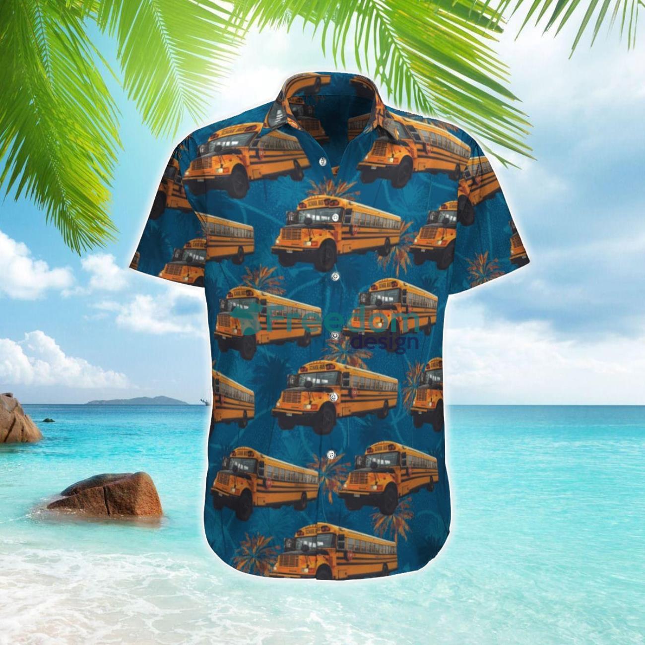 Canadian School Bus Hawaiian Shirt Beach Summer Shirt For Men Women Canadian School Bus Hawaiian Shirt Beach Summer Shirt For Men Women