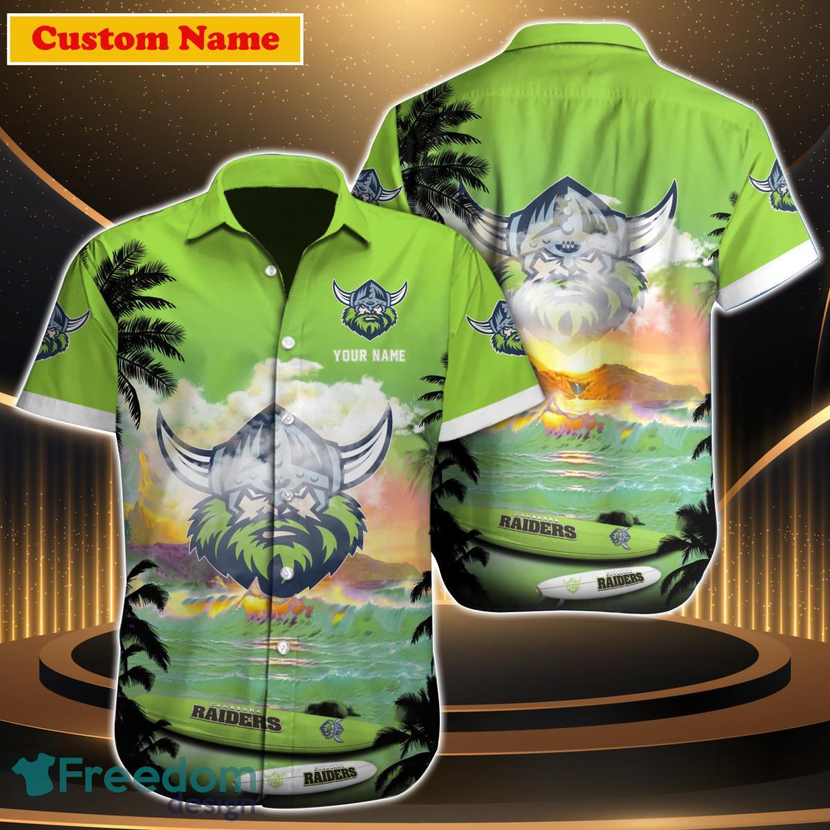 Canberra Raiders NRL Custom Name Hawaiian Shirt Great Gift For Men Women Fans Canberra Raiders NRL Custom Name Hawaiian Shirt Great Gift For Men Women Fans