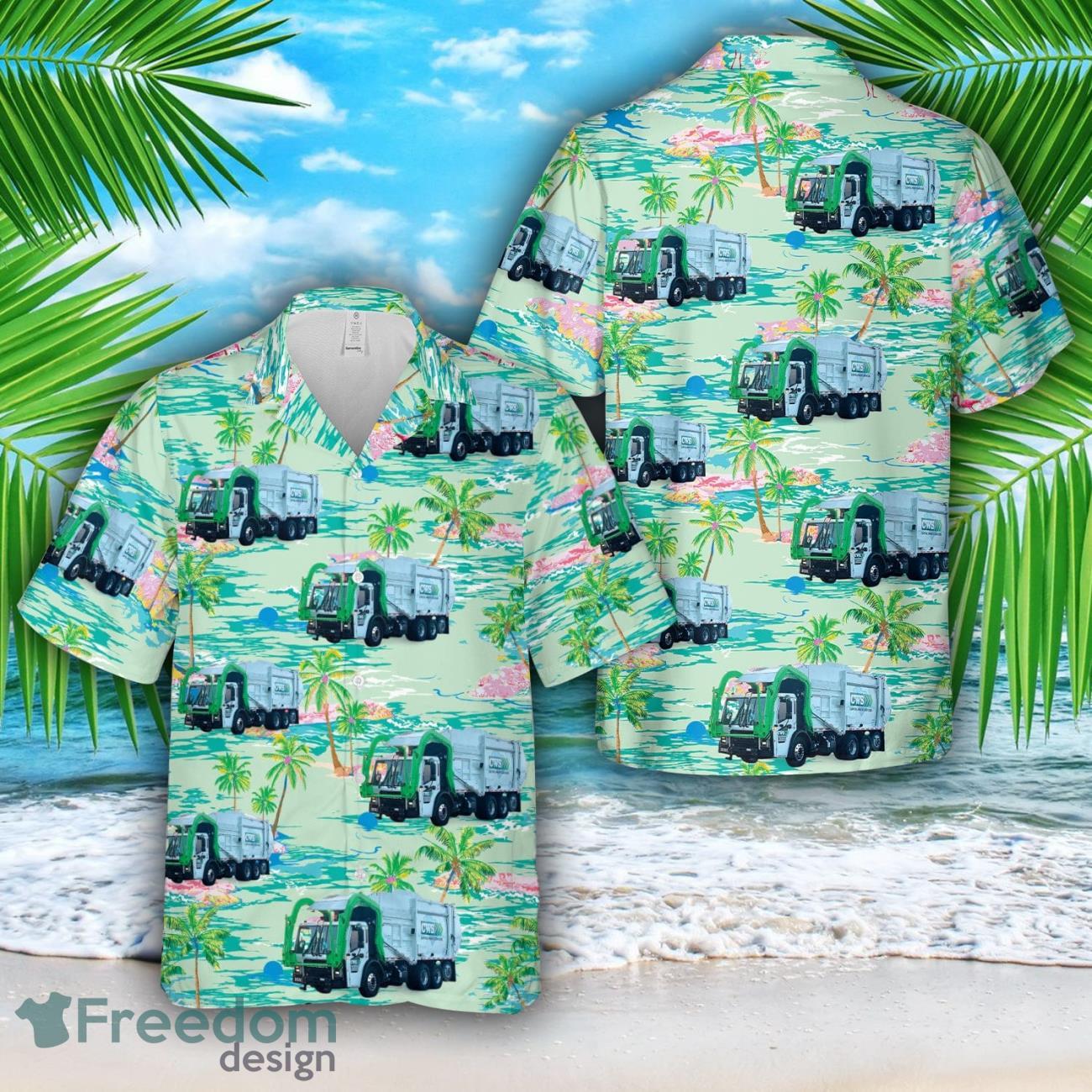 Capital Waste Services Tropical Coconut Pattern Hawaiian Shirt Summer Beach Shirt Capital Waste Services Tropical Coconut Pattern Hawaiian Shirt Summer Beach Shirt