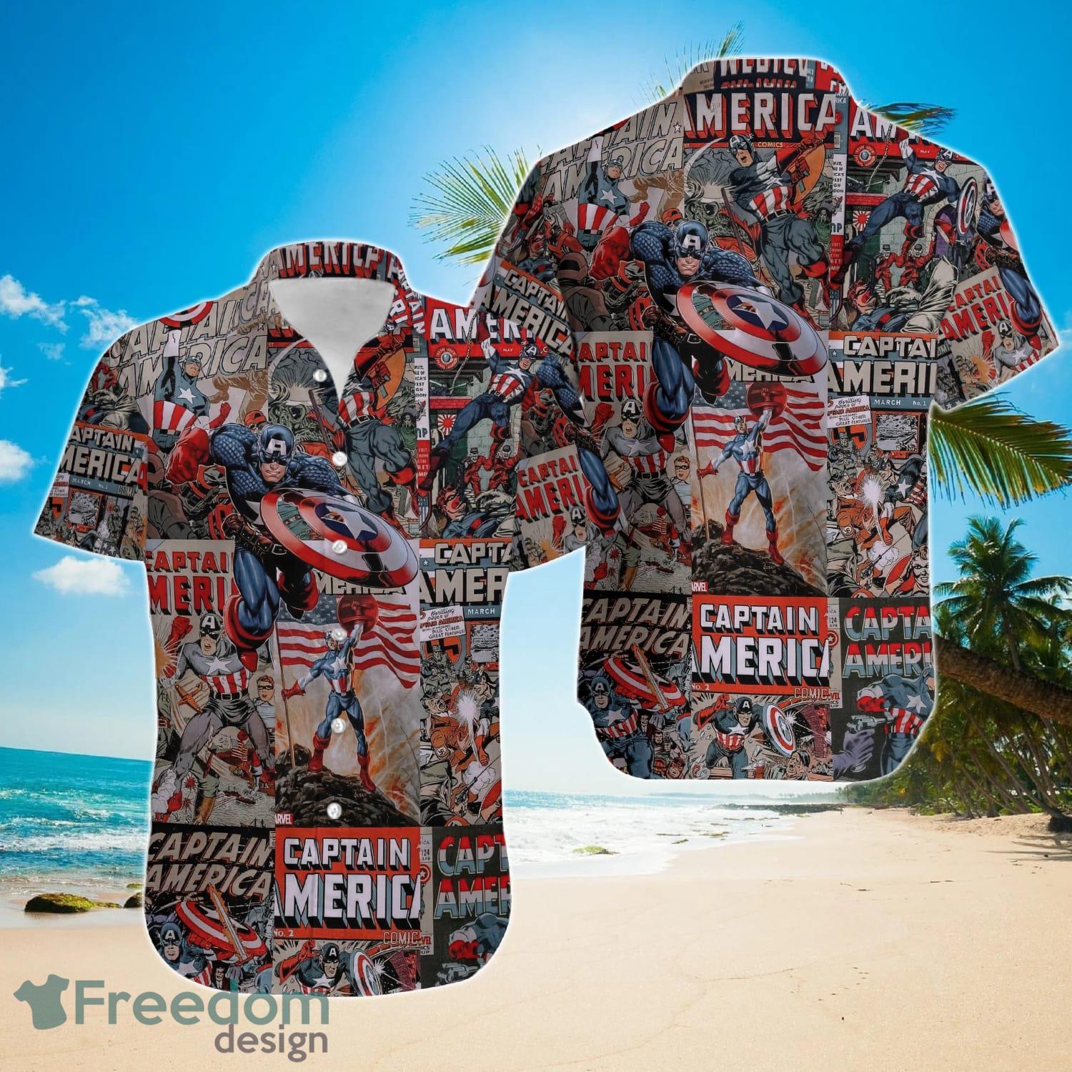 Captain America Aloha Disney Summer Hawaiian Shirt Captain America Aloha Disney Summer Hawaiian Shirt