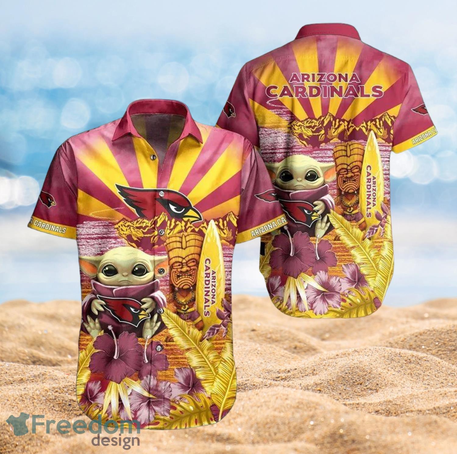 Cardinals Baby Yoda Star Wars Beach Summer Hawaiian Shirt Full Over Print Cardinals Baby Yoda Star Wars Beach Summer Hawaiian Shirt Full Over Print