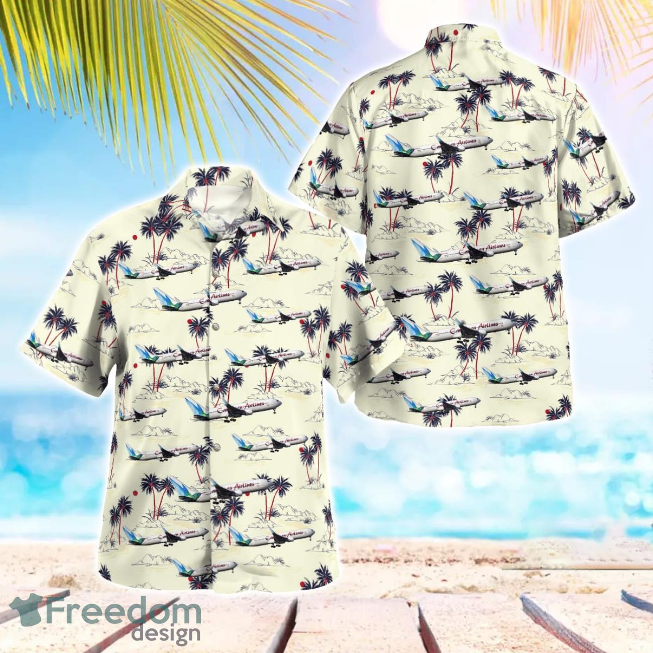 Caribbean Airlines Boeing 767-300ER Beach Hawaiian Shirt Gift For Summer Holiday Caribbean Airlines Boeing 767-300ER Beach Hawaiian Shirt Gift For Summer Holiday