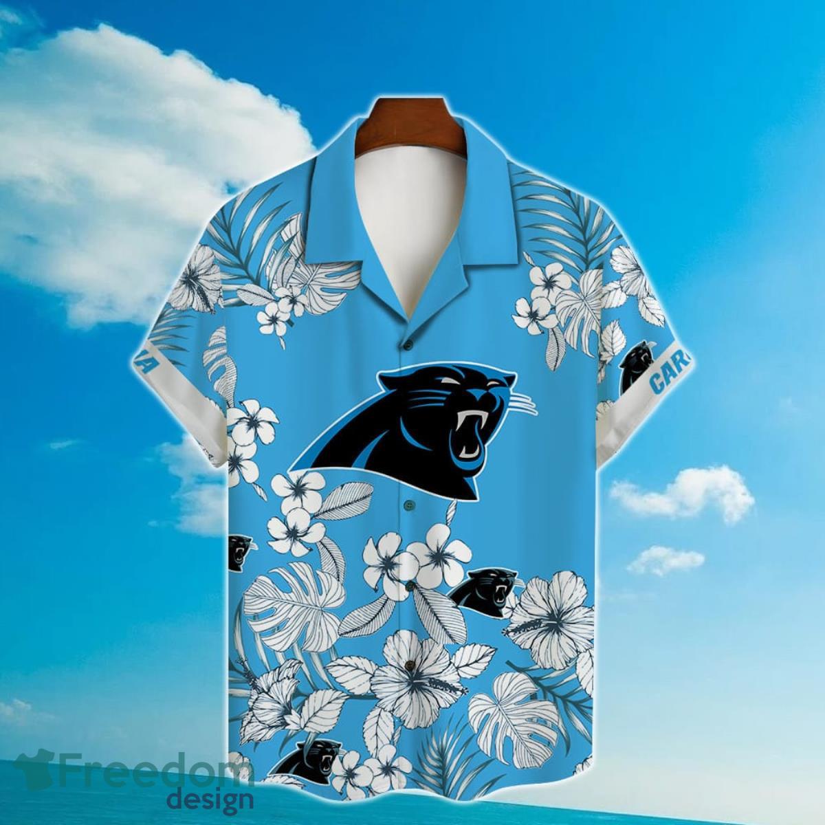 Carolina Panthers NLF Tropical Hibiscus 2023 AOP Hawaiian Shirt