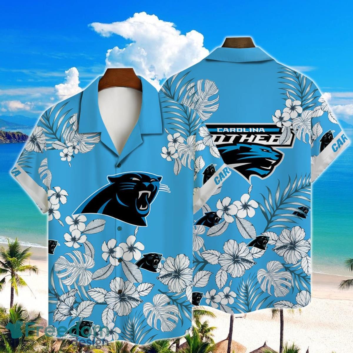 Carolina Panthers NLF Tropical Hibiscus 2023 AOP Hawaiian Shirt Carolina Panthers NLF Tropical Hibiscus 2023 AOP Hawaiian Shirt