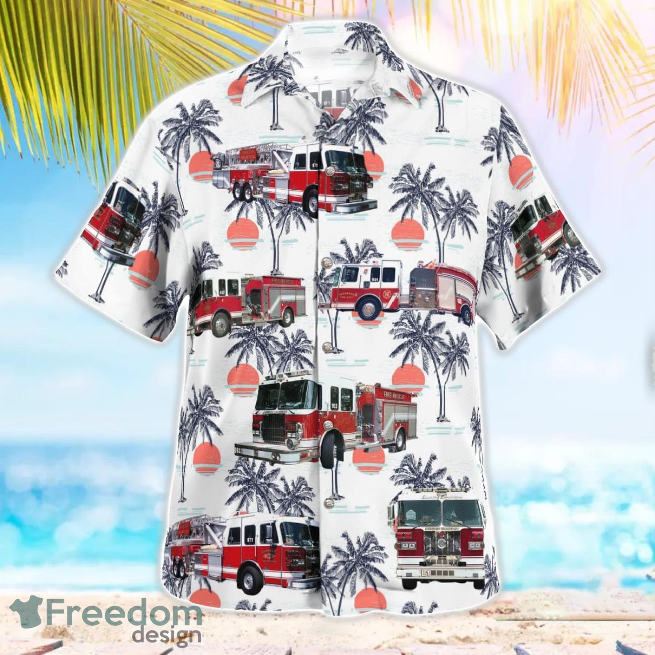 Carrboro Fire-Rescue Department 3D Hawaiian Shirt
