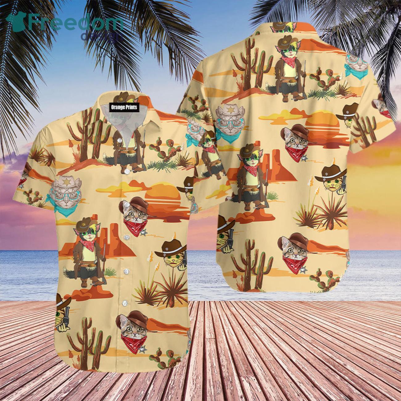 Cat Lover Cowboy Cat Hawaiian Shirt For Men & Women Cat Lover Cowboy Cat Hawaiian Shirt For Men & Women
