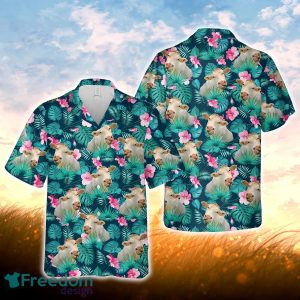 Charolais Blue Floral Summer 3D Hawaiian Shirt For Men Women