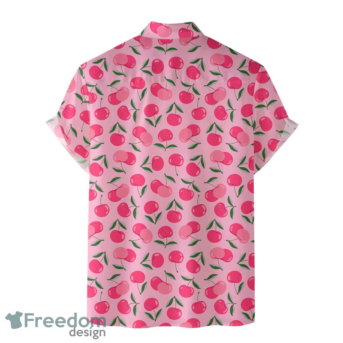 Cherry Hawaiian Shirts For Women Men Pink Cherry Summer Aloha Hawaiian Shirt