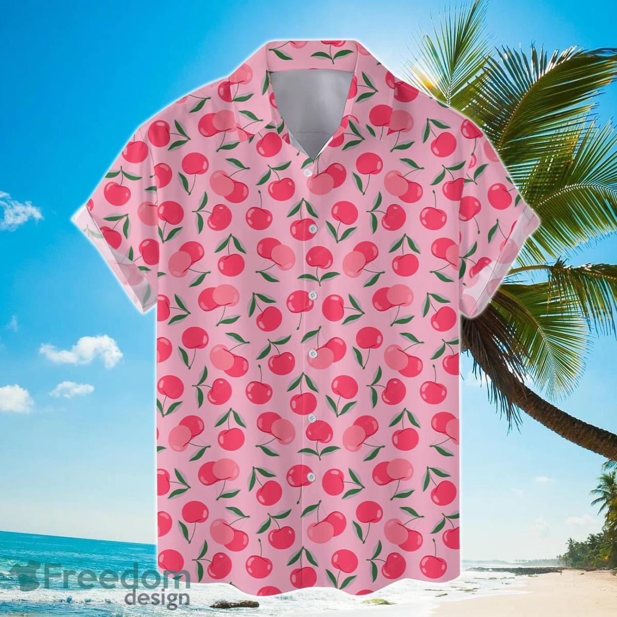 Cherry Hawaiian Shirts For Women Men Pink Cherry Summer Aloha Hawaiian Shirt Cherry Hawaiian Shirts For Women Men Pink Cherry Summer Aloha Hawaiian Shirt
