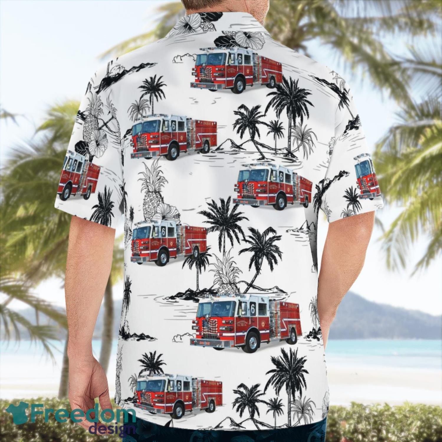 Chestertown Volunteer Fire Company 3D Summer Aloha Hawaiian Shirt