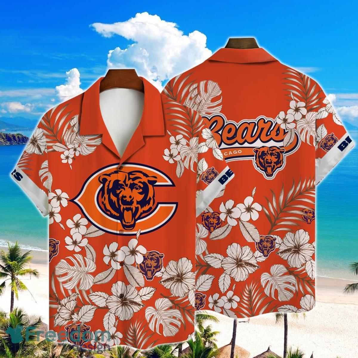 Chicago Bears NFL 2023 AOP Tropical Hibiscus Hawaiian Shirt For Men Women Chicago Bears NFL 2023 AOP Tropical Hibiscus Hawaiian Shirt For Men Women