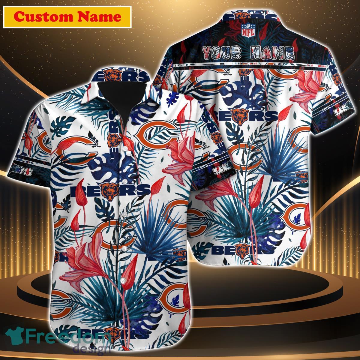 Chicago Bears NFL Custom Name Hawaiian Shirt Gift For Men Women Chicago Bears NFL Custom Name Hawaiian Shirt Gift For Men Women