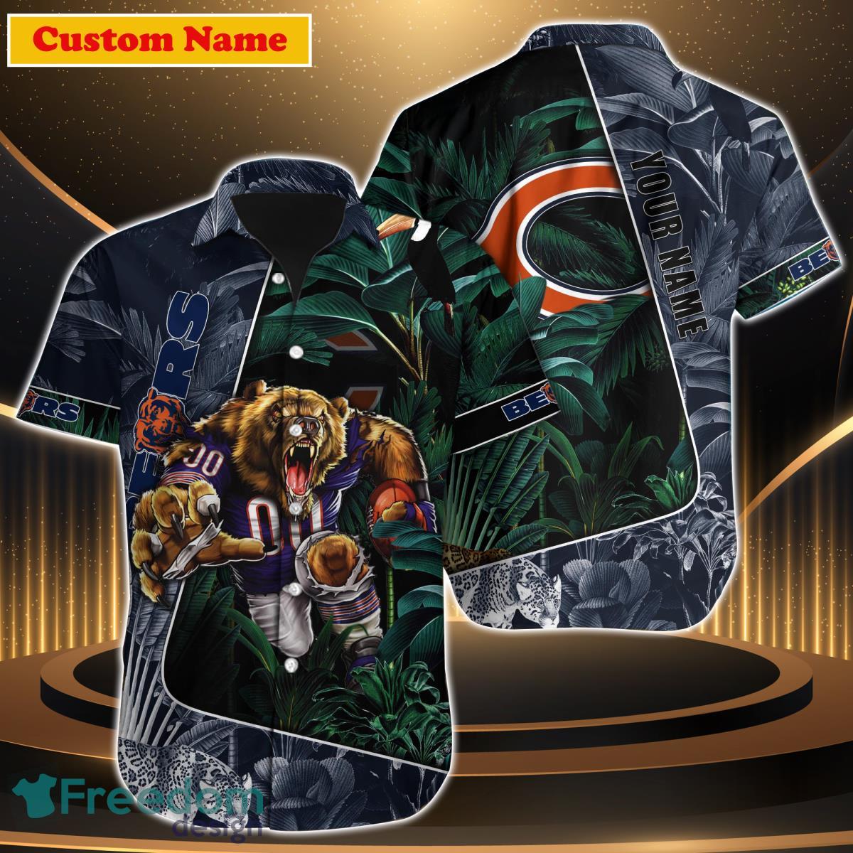 Chicago Bears NFL Custom Name Hawaiian Shirt Style Gift For Men Women Fans Chicago Bears NFL Custom Name Hawaiian Shirt Style Gift For Men Women Fans
