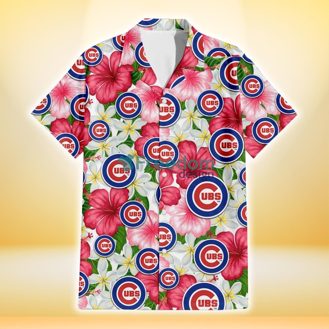 Chicago-Cubs-White-Porcelain-Flower-Pink-Hibiscus-White-Background-3D-Hawaiian-Shirt-Gift-For-Fans-1