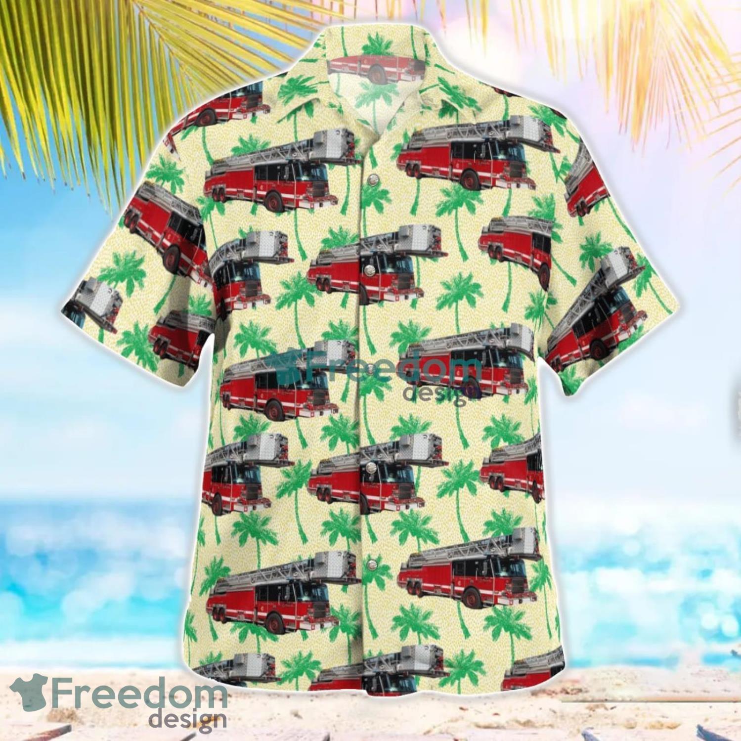 Chicago Fire Department Tower Ladder Hawaiian Shirt Beach Summer Shirt