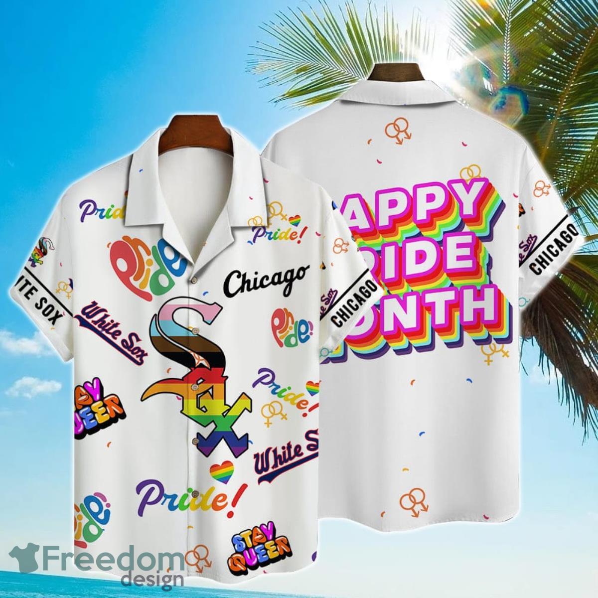 Chicago White Sox MLB Happy Pride Month Hawaiian Shirt Chicago White Sox MLB Happy Pride Month Hawaiian Shirt