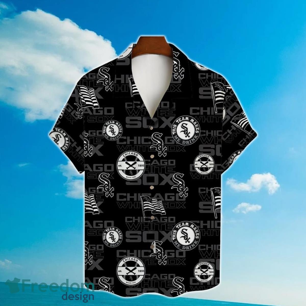 Chicago White Sox Major League Baseball Simple Pattern 3D Print Hawaiian Shirt