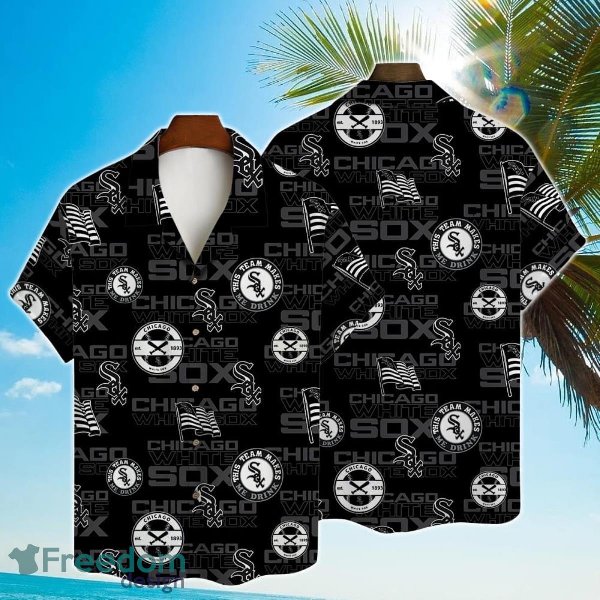 Chicago White Sox Major League Baseball Simple Pattern 3D Print Hawaiian Shirt Chicago White Sox Major League Baseball Simple Pattern 3D Print Hawaiian Shirt