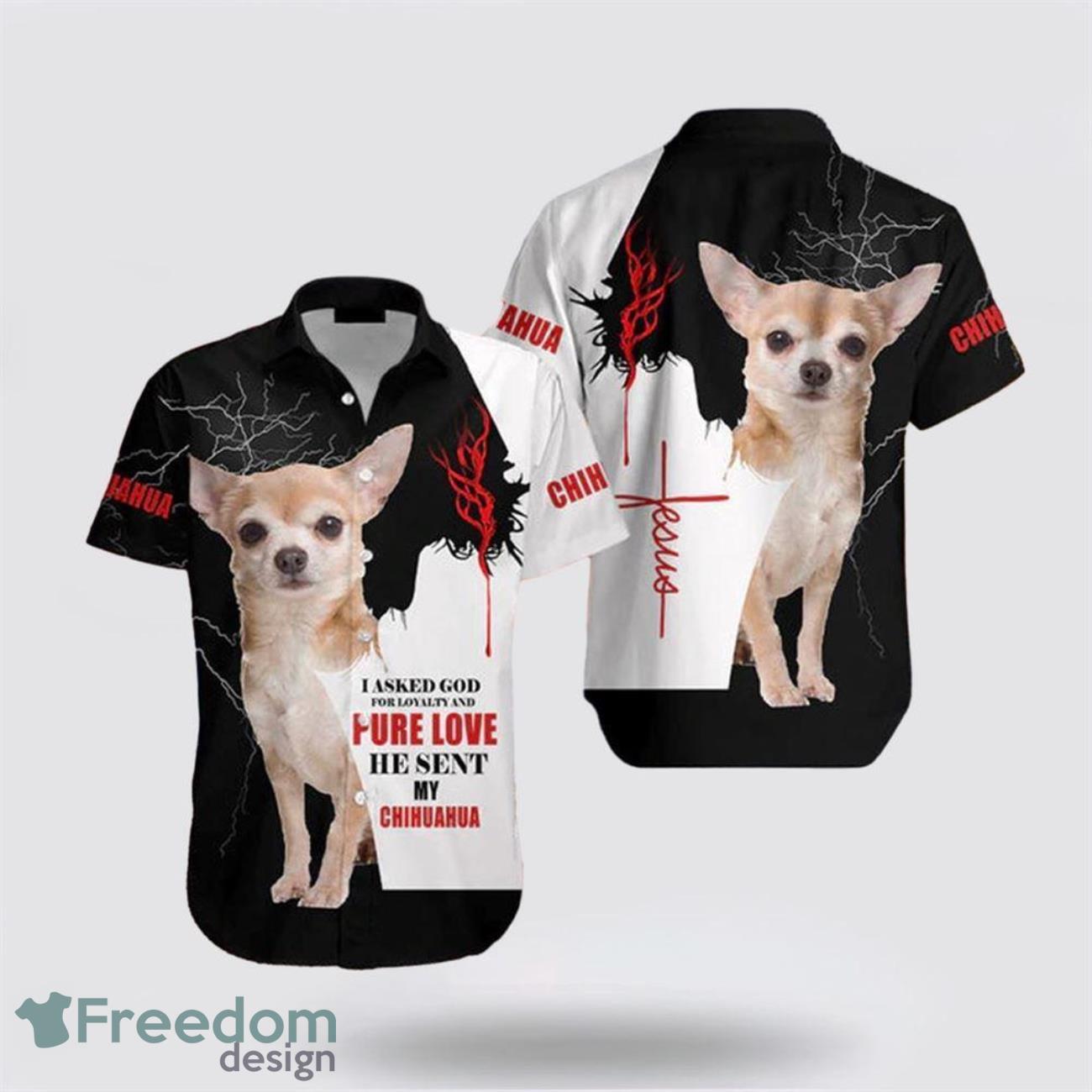 Chihuahua Dog Jesus 3D Printing Summer Beach Shirt Hawaiian Shirts Chihuahua Dog Jesus 3D Printing Summer Beach Shirt Hawaiian Shirts