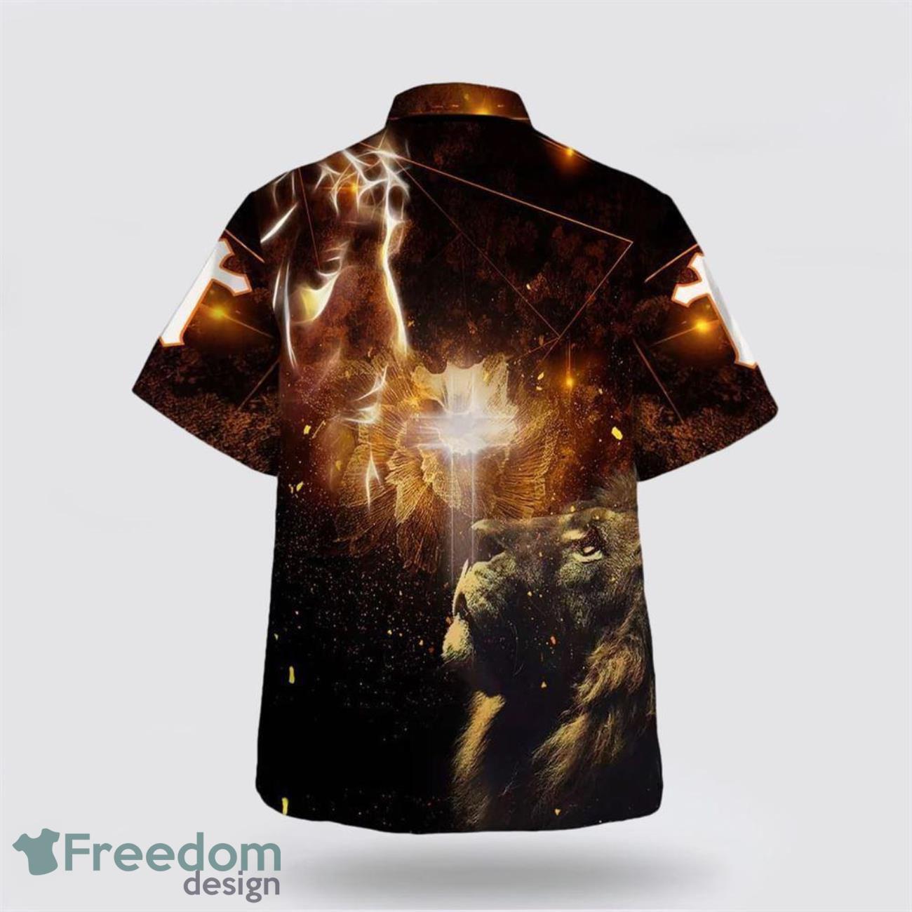 Christian Jesus Lion And Cross 3D Printing Summer Beach Shirt Hawaiian Shirts