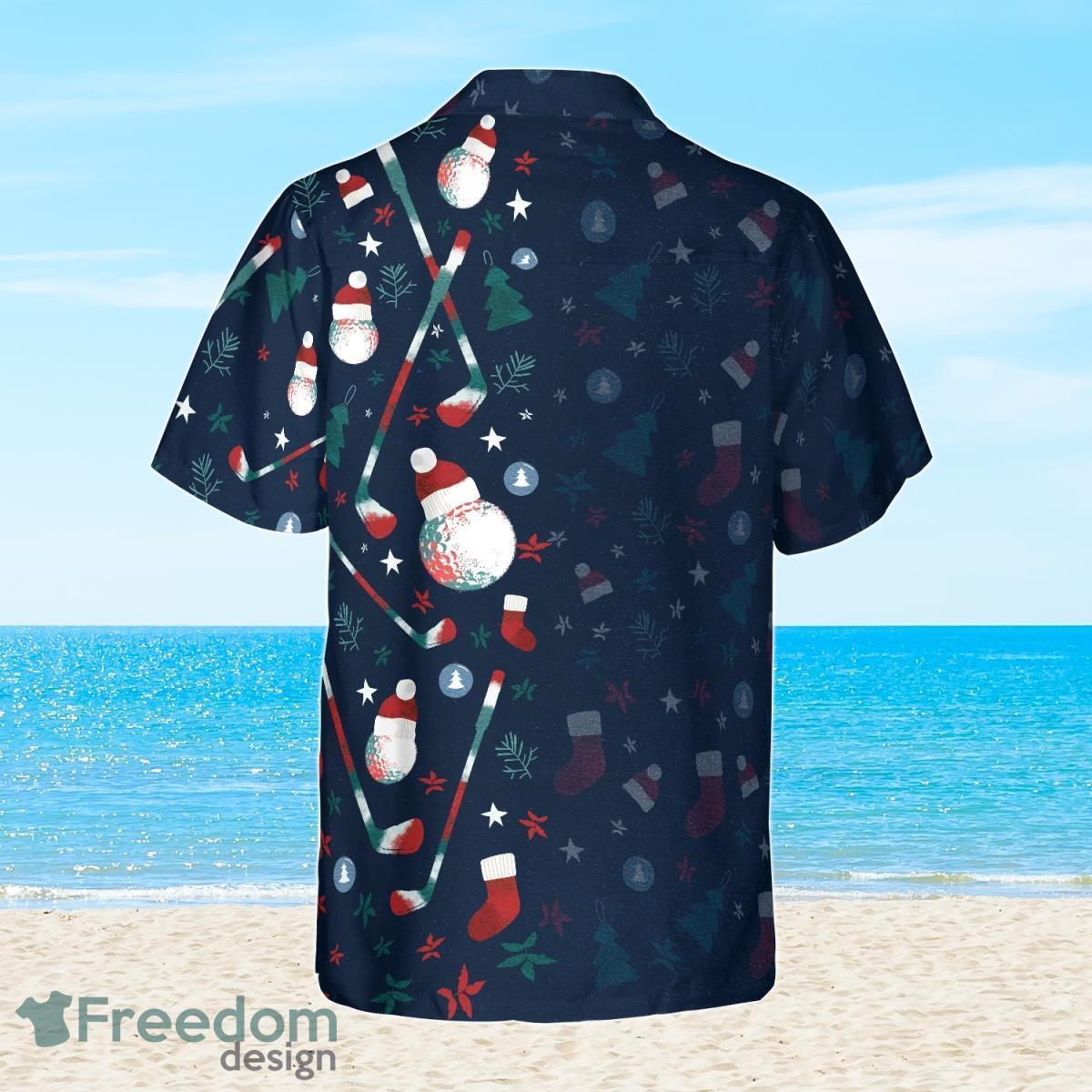Christmas Golf Pattern Hawaiian Shirt Christmas Best Idea For Christmas Gift