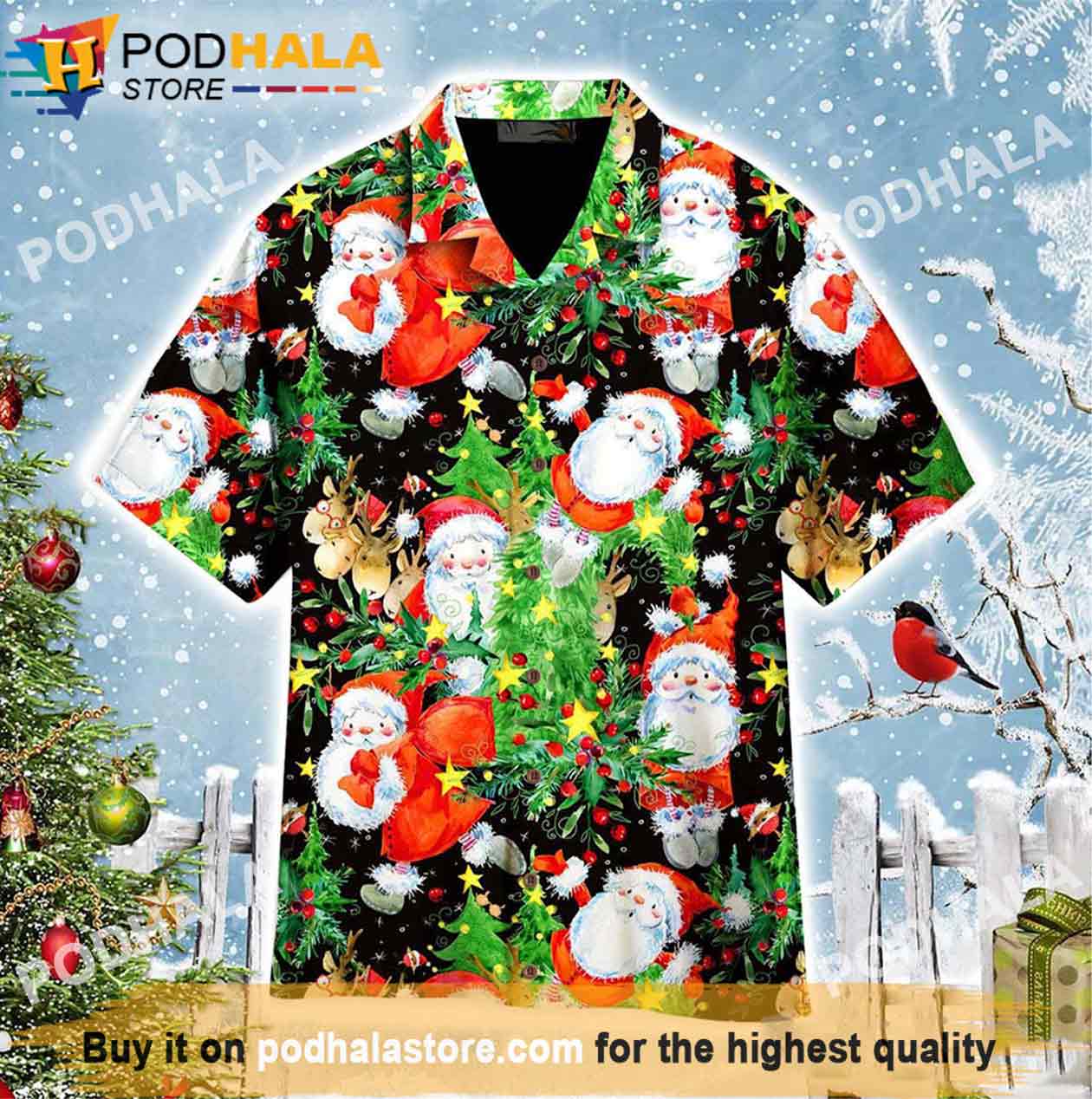 Christmas-Santa-Claus-In-Daily-Life-Pattern-Aloha-Santa-Hawaiian-Shirt.jpg