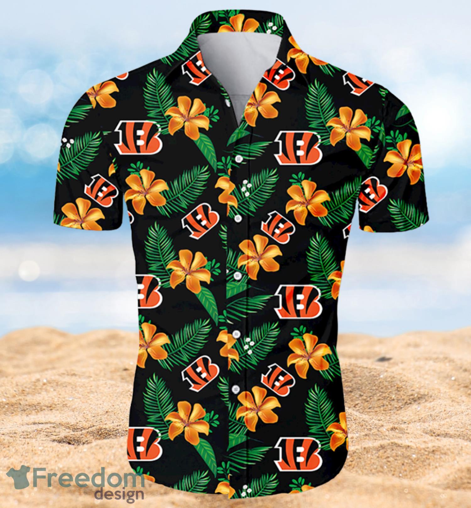 Cincinnati Bengals Hawaiian Shirt Tropical Flower Summer 2022 Full Over Print Cincinnati Bengals Hawaiian Shirt Tropical Flower Summer 2022 Full Over Print