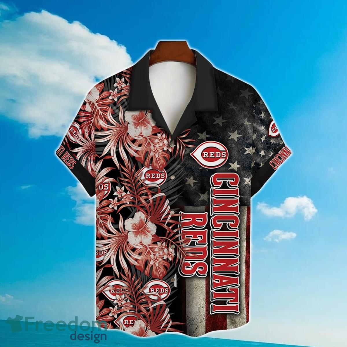Cincinnati Reds MLB 2023 AOP Tropical Hibiscus Hawaiian Shirt