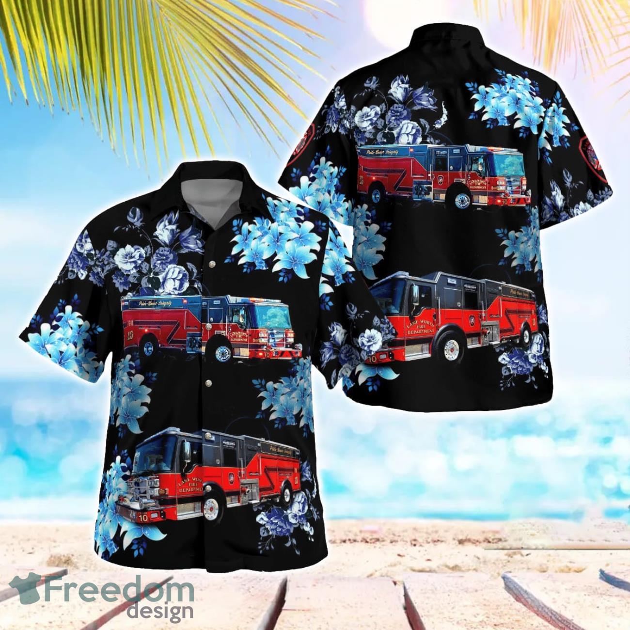 City Of Lake Worth Fire Department Beach Hawaiian Shirt Summer Gift City Of Lake Worth Fire Department Beach Hawaiian Shirt Summer Gift