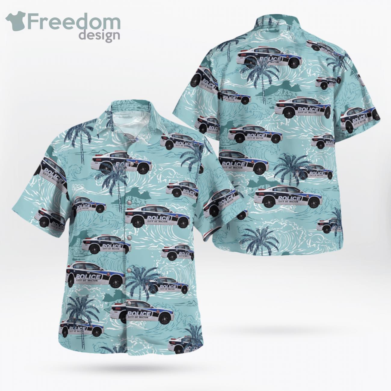 City Of Milton Wi Police Department Dodge Charger Hawaiian Shirt City Of Milton Wi Police Department Dodge Charger Hawaiian Shirt