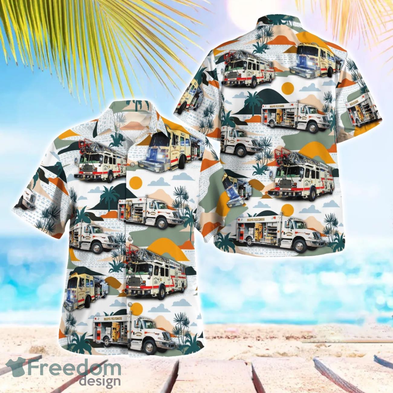City of Decatur Fire and Rescue Beach Hawaiian Shirt Summer Gift City of Decatur Fire and Rescue Beach Hawaiian Shirt Summer Gift