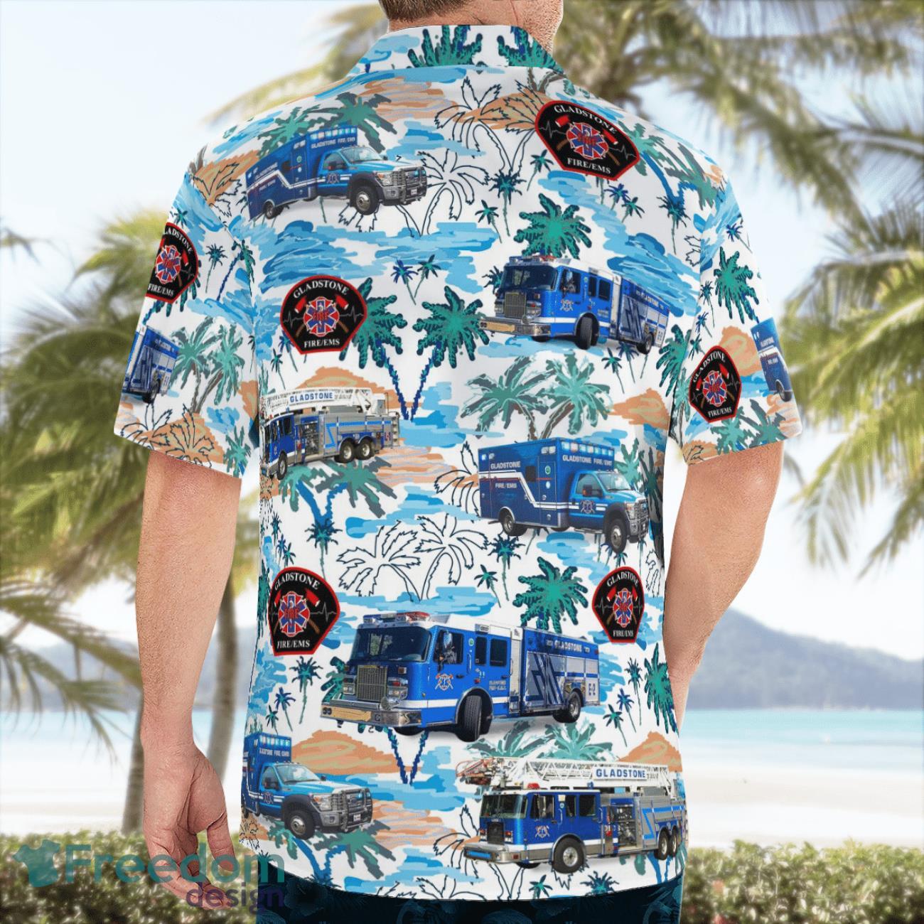 Fire-EMS 3D Summer Aloha Hawaiian Shirt Fire-EMS 3D Summer Aloha Hawaiian Shirt