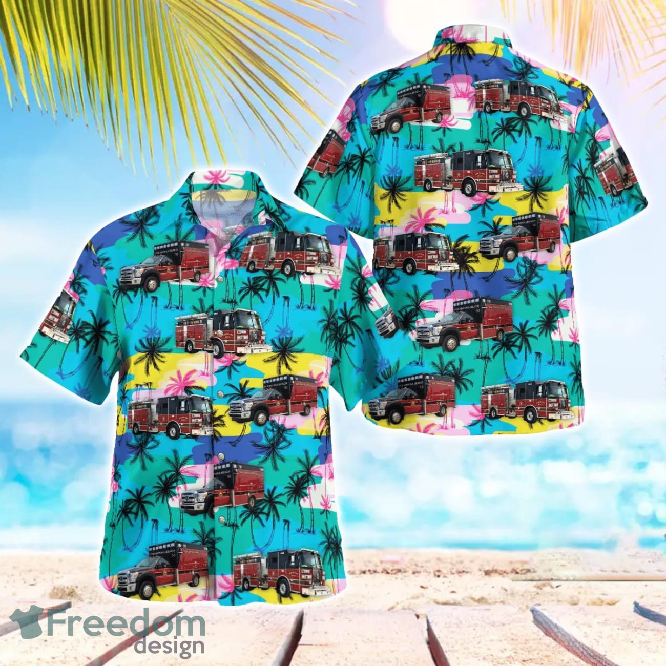 City of New Smyrna Beach Fire Department Beach Hawaiian Shirt Summer Gift City of New Smyrna Beach Fire Department Beach Hawaiian Shirt Summer Gift