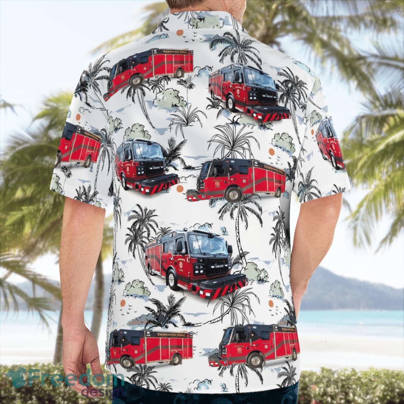City of Turlock - Fire Department 3D Hawaiian Shirt