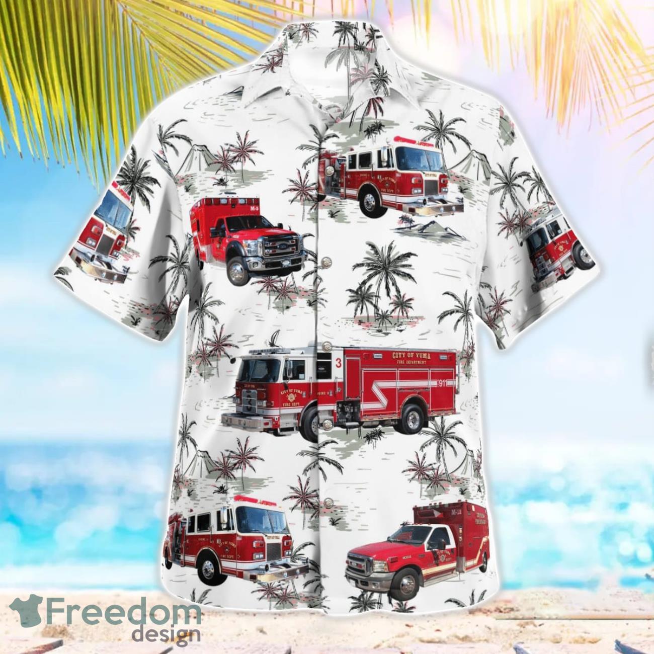 City of Yuma Fire Department 3D Hawaiian Shirt