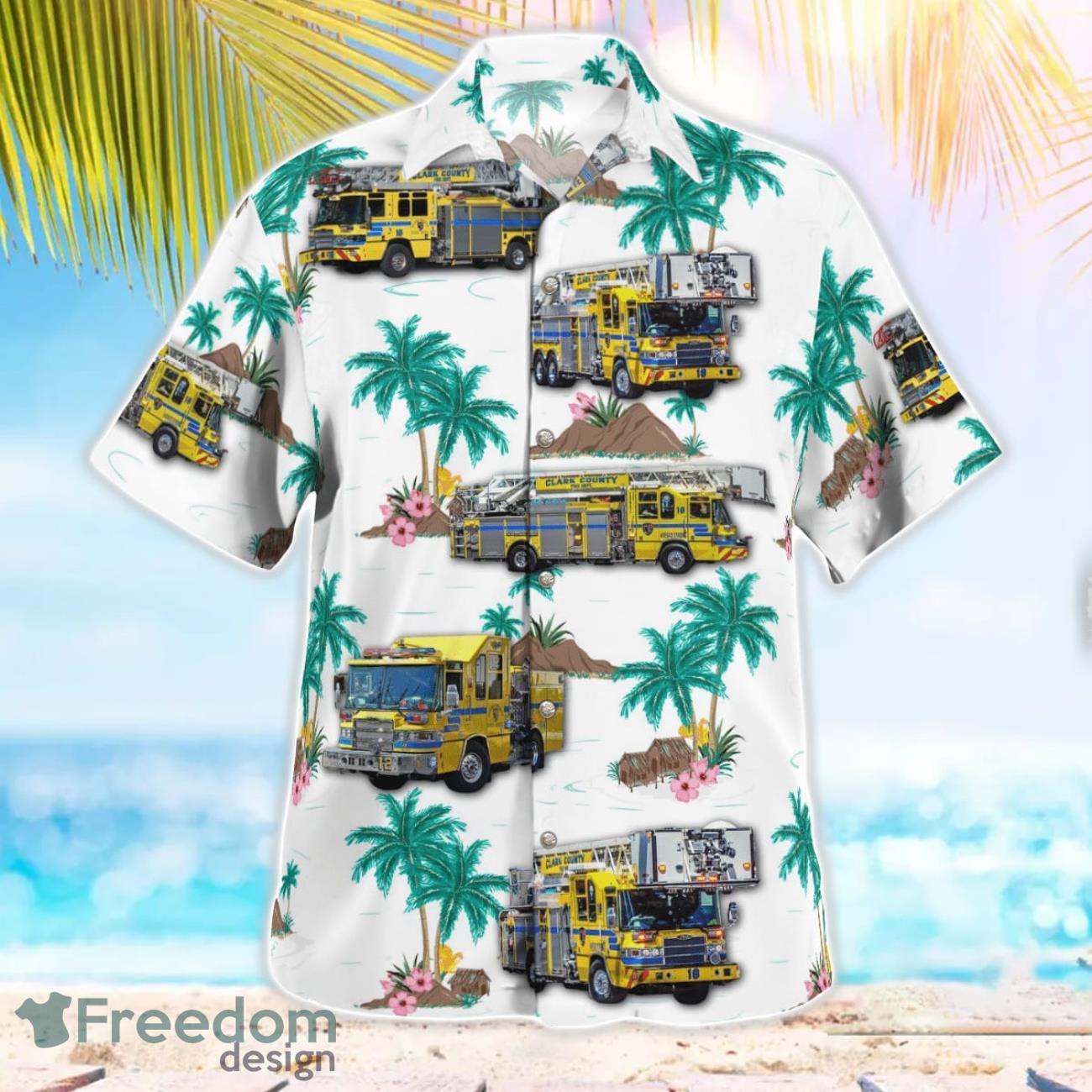 Clark County Fire Department Beach Hawaiian Shirt Summer Gift