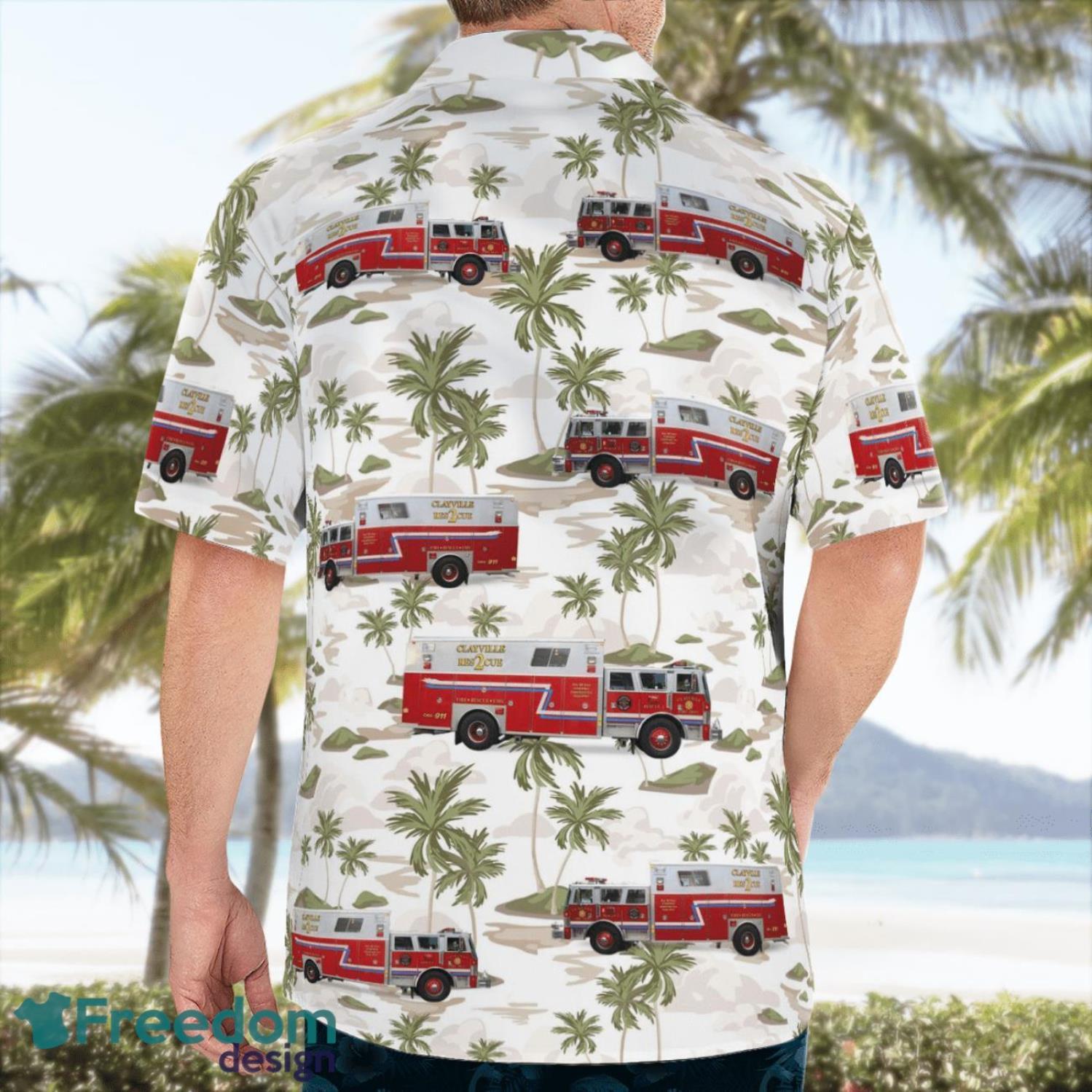 Clayville Fire Department 3D Hawaiian Shirt