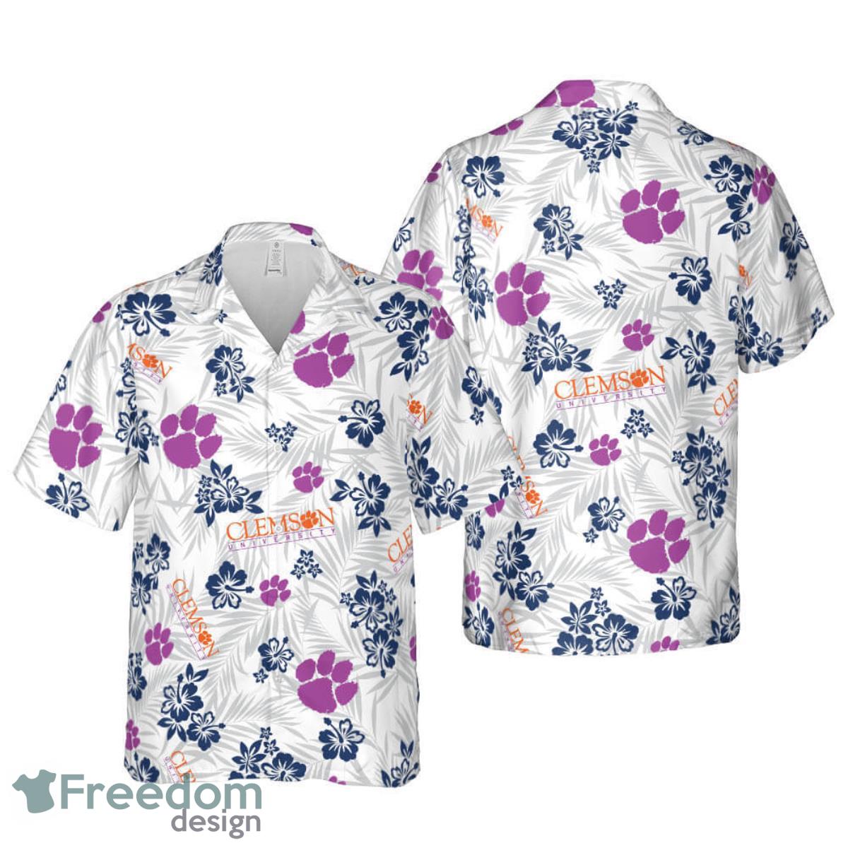 Clemson University Floral Hawaiian Shirt For Men And Women Clemson University Floral Hawaiian Shirt For Men And Women