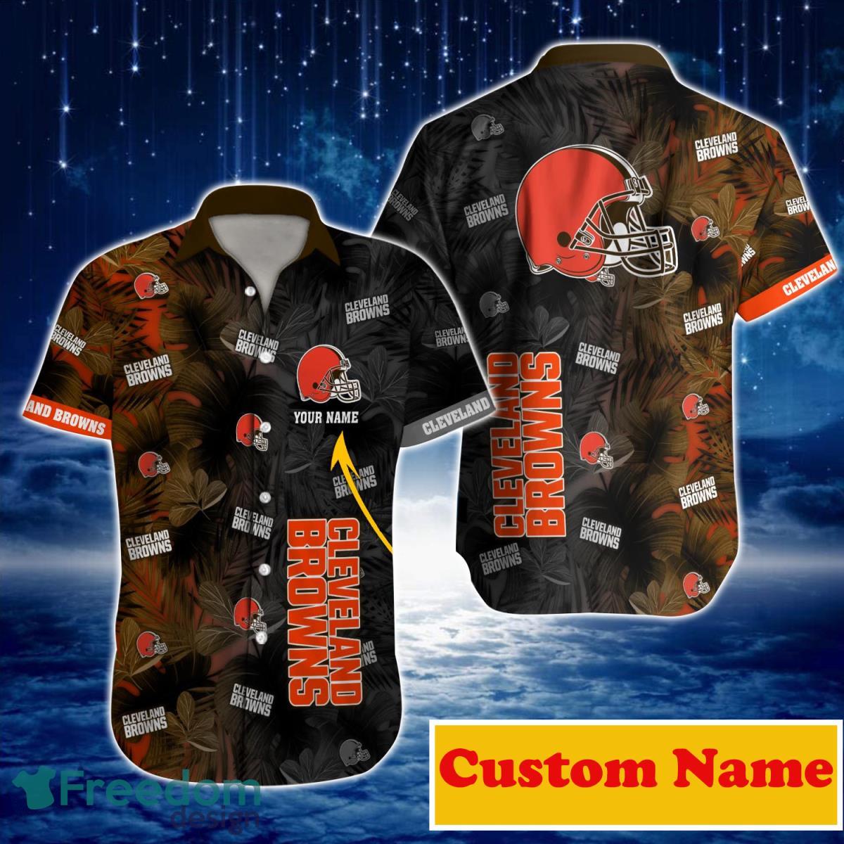 Cleveland Browns NFL Custom Name Hawaiian Shirt For Men And Women Gift For Fans Cleveland Browns NFL Custom Name Hawaiian Shirt For Men And Women Gift For Fans