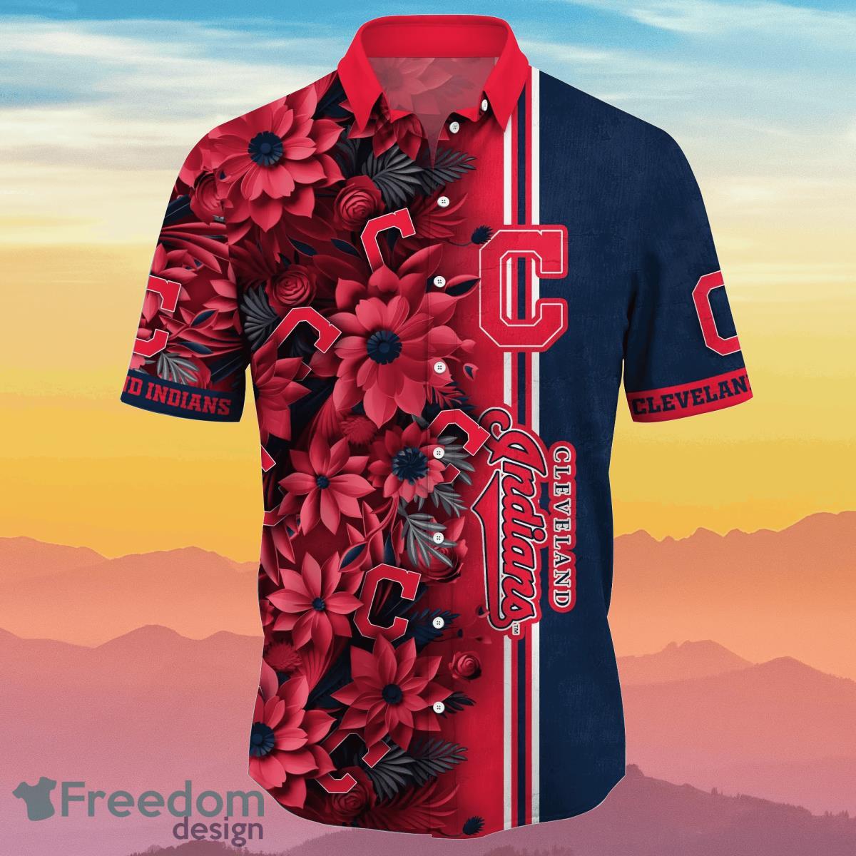 Cleveland Indians MLB Flower Hawaiian Shirt Best Gift For Fans