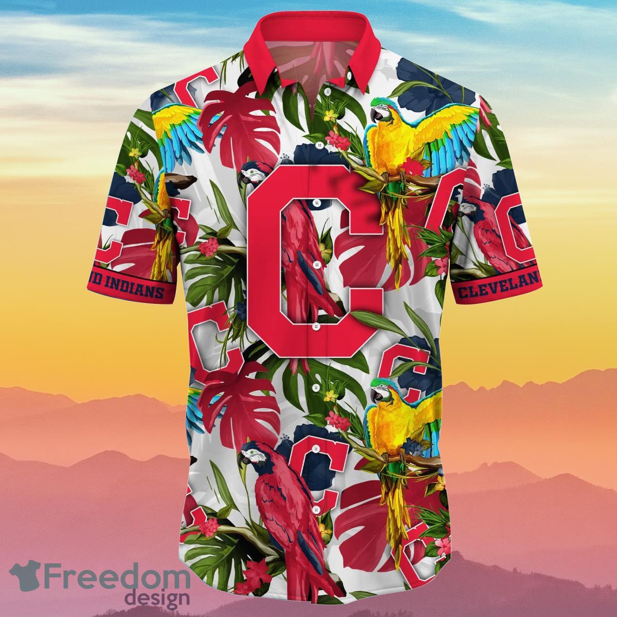 Cleveland Indians MLB Flower Hawaiian Shirt Best Gift Idea For Fans