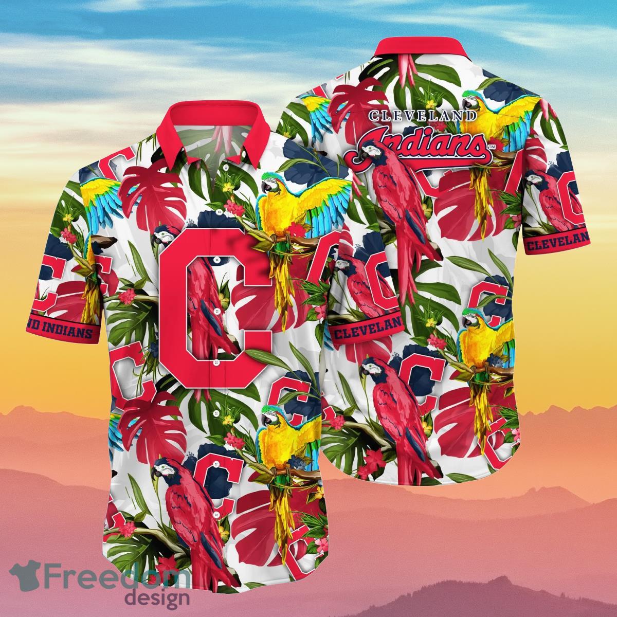 Cleveland Indians MLB Flower Hawaiian Shirt Best Gift Idea For Fans Cleveland Indians MLB Flower Hawaiian Shirt Best Gift Idea For Fans
